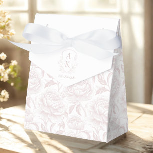 Ballotins Blush rose Armoiries à monogramme Chinoiserie Pivo