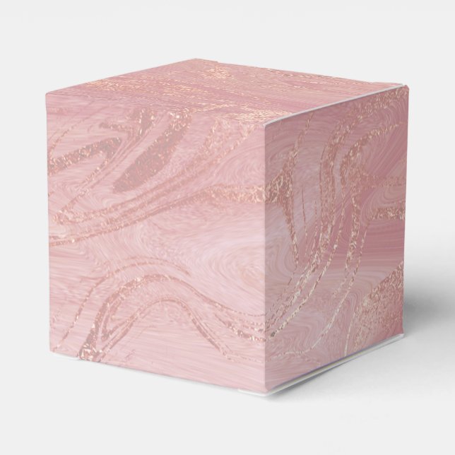 Ballotins Blush Rose Gold Blush rose Marbre Favoriser Cadeau (Arrière)