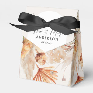 Ballotins Bohenian boho rouille terracotta boîte de mariage