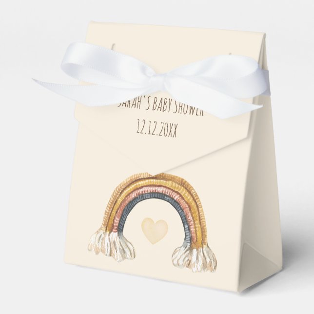 Ballotins Boho Baby Beige Aquarelle Ballotin arc-en-ciel (Verso)