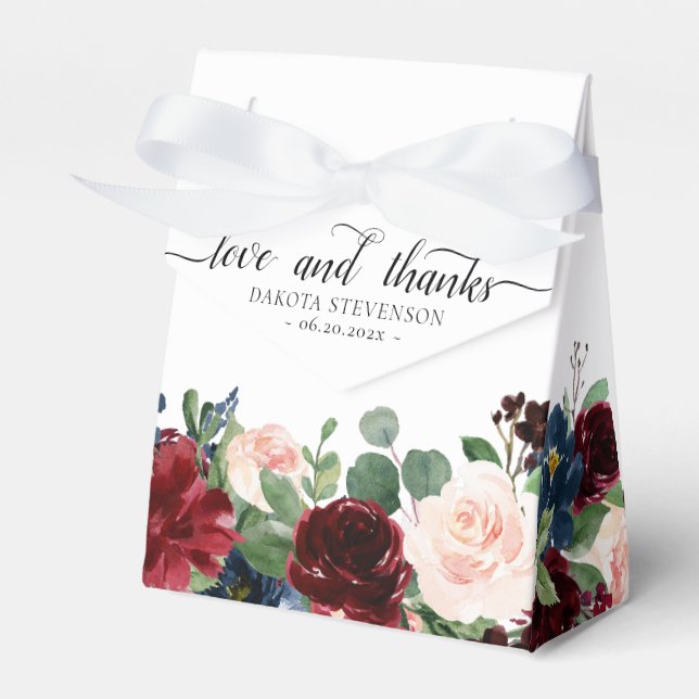 Ballotins Boho Bloom | Bourgogne et Marine Love and Thanks (Verso)