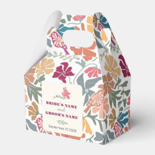 Ballotins Boho Chic Floral Mariage Rétro Milieu de Siècle