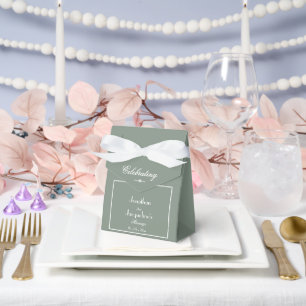 Ballotins Boho Chic Sage Vert Élégant Mariage Merci