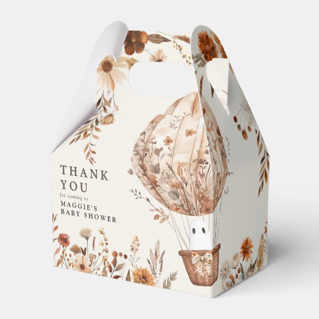 Ballotins Boho Fall Ghost Wildflower Halloween Baby Shower (Verso)