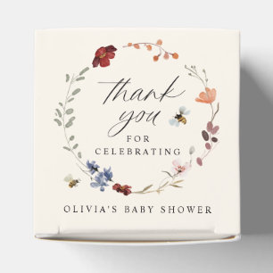 Ballotins Boho Fleur sauvage Baby shower vert Ballotin