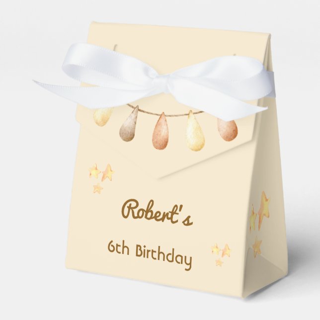 Ballotins Boho mignon ours et anniversaire de enfant de gira (Verso)