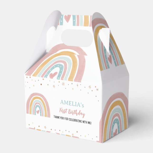 Ballotins Boho Rainbow Ballotin fête d'anniversaire (Verso)