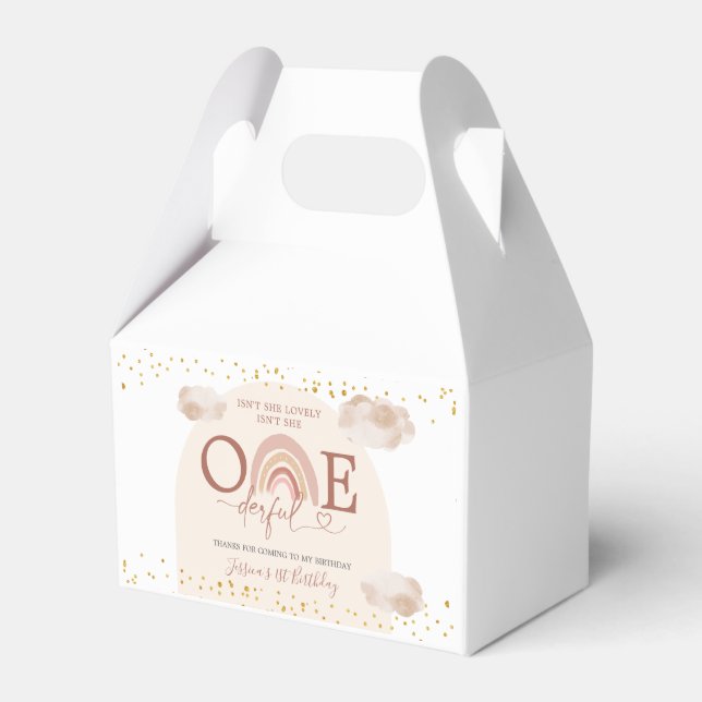 Ballotins Boho Rainbow n'est-elle pas Onederful Birthday Gab (Verso)