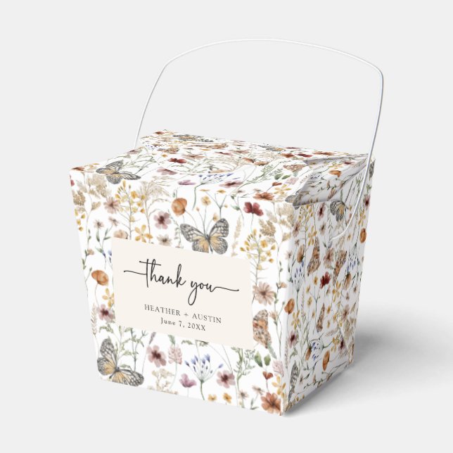 Ballotins Boho Wedding Favor Box (Verso)