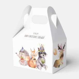 Ballotins Bois Animaux 10 pk Party Favor Gable Box