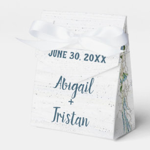 Ballotins Bois blanchis avec fleurs de mariage