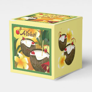 Ballotins Boissons de noix de coco Luau Party Favoriser Box