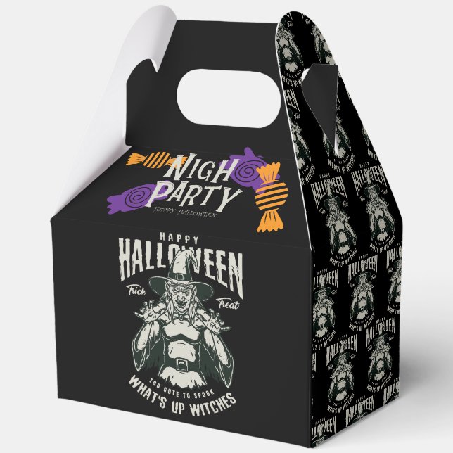 Ballotins Boîte à bonbons d'Halloween avec conception sorciè (Recto)