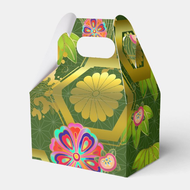 Ballotins Boîte à cadeaux japonais Kimono motif (Verso)