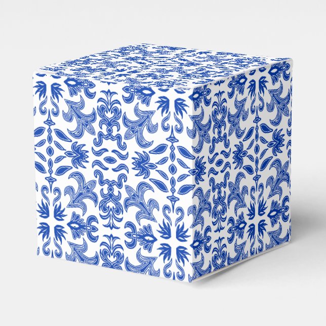 Ballotins Boîte à cadeaux Méditerranéenne Bleue et Blanc (Verso)