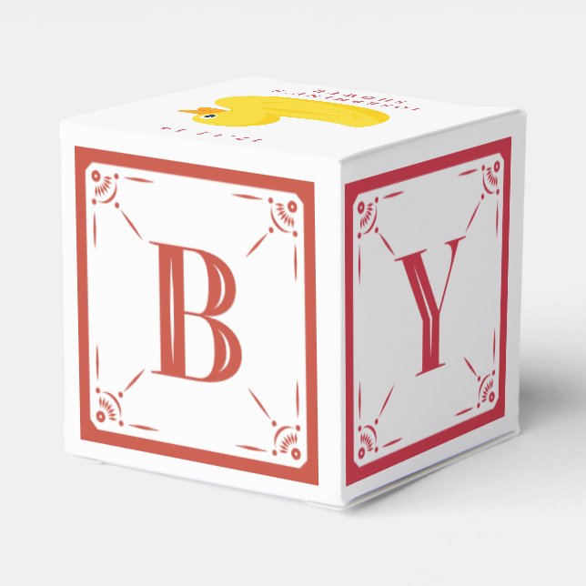 Ballotins Boîte à cadeaux pour bébé de canard sophistiqué (Arrière)