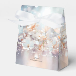 Ballotins Boîte à Faveur Florale Pêche Blanche