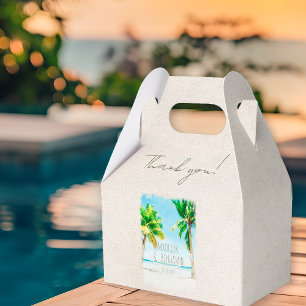 Ballotins Boîte à Merci de Mariage Retro Tropical Pam Tree