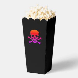Ballotins Boîte à pop-corn noir Neon Skull