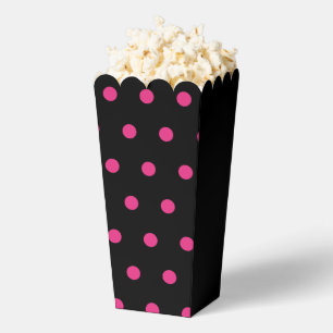Ballotins Boîte à pop-corn Pointe Polka (rose noir et néon)