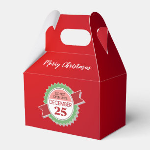 Ballotins Boîte cadeau à pignon de Noël à ne pas ouvrir avan