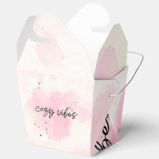 Ballotins Boîte-cadeau aquarelle rose pastel pour fêtes et m