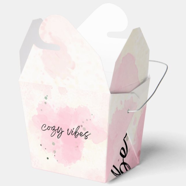 Ballotins Boîte-cadeau aquarelle rose pastel pour fêtes et m (Ouvrir)