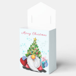 Ballotins Boîte cadeau avec chapeau de lutin et sapin de Noë