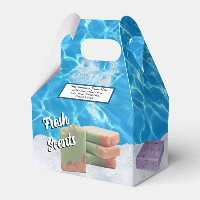 Ballotins Boîte cadeau client de savon de bain biologique (Verso)