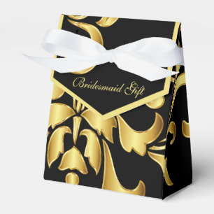 Ballotins Boîte cadeau de femme de chambre en or et noir