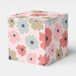Ballotins Boîte-cadeau de fête florale rose, verte et bleue