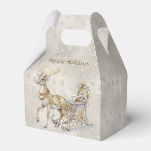 Ballotins Boîte Cadeau de Fêtes de Traîneau de Renne