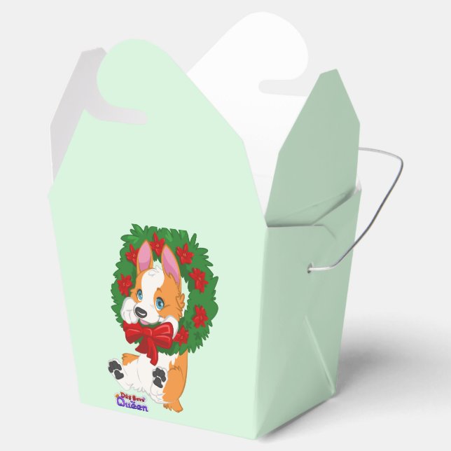 Ballotins Boîte cadeau de Noël Corgi (Ouvert)