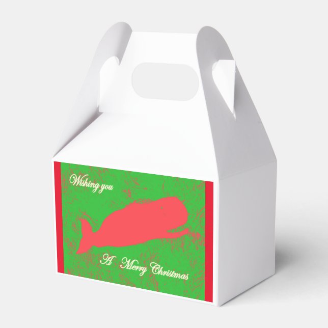 Ballotins boîte cadeau de noël de baleine rouge (Verso)