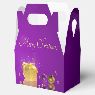 Ballotins Boîte cadeau de Noël doré