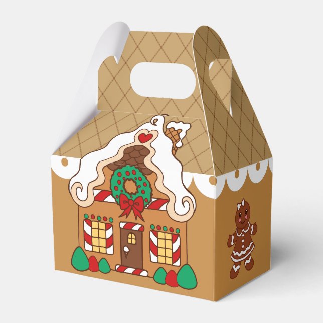 Ballotins Boîte cadeau de Noël en pain d'épice Maison (Verso)