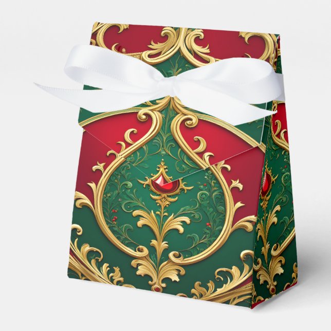 Ballotins Boîte cadeau de Noël Red Green Gold (Verso)