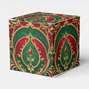 Ballotins Boîte cadeau de Noël Red Green Gold