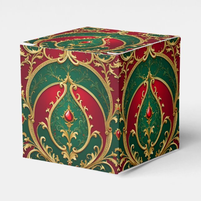 Ballotins Boîte cadeau de Noël Red Green Gold (Verso)