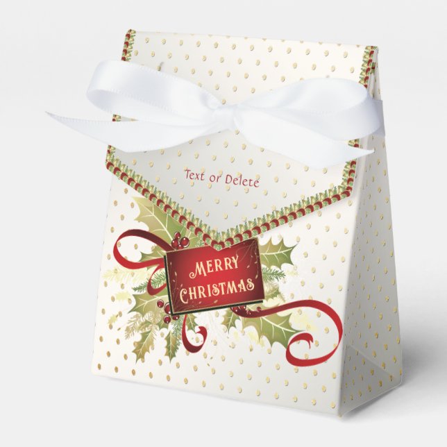 Ballotins Boîte cadeau de Noël rouge moderne (Verso)