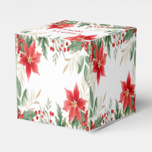 Ballotins Boîte cadeau de Noël Rouge Poinsettia