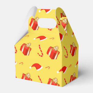 Ballotins Boîte cadeau de Noël sucre de canne chapeau de Noë