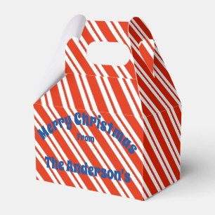 Ballotins Boîte cadeau de Noël sucre de canne Stripe