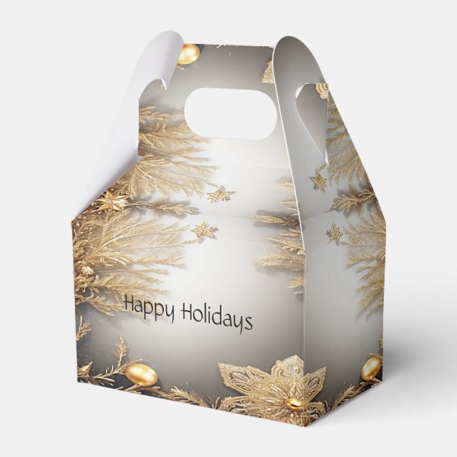 Ballotins Boîte cadeau de vacances décorative or unique (Verso)