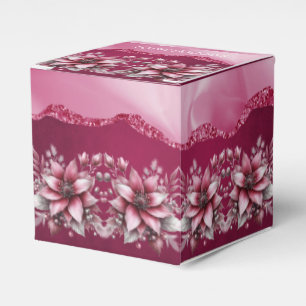 Ballotins Boîte cadeau de vacances florale rose