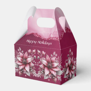 Ballotins Boîte cadeau de vacances florale rose
