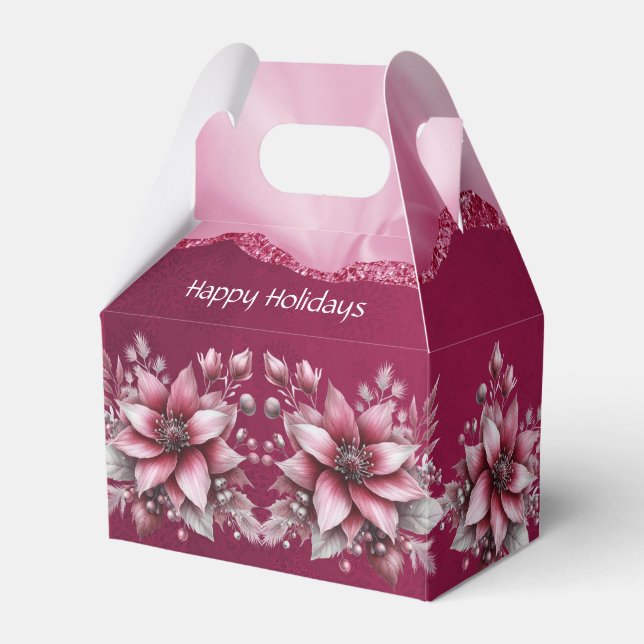 Ballotins Boîte cadeau de vacances florale rose (Verso)