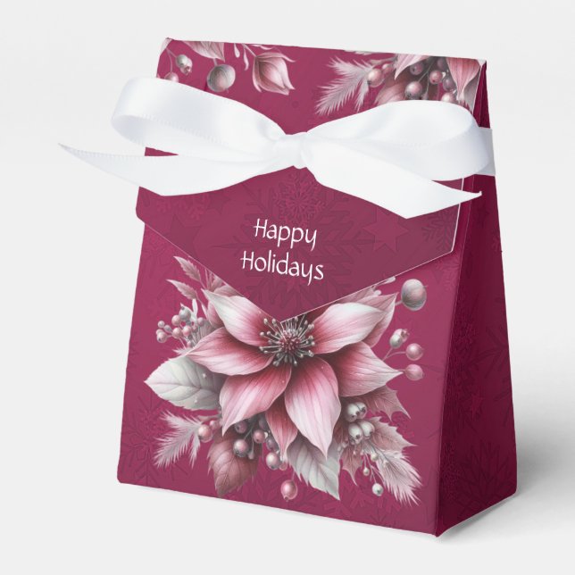 Ballotins Boîte cadeau de vacances florale rose (Verso)