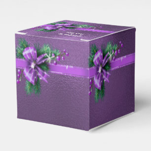 Ballotins Boîte cadeau de vacances pourpre Bow