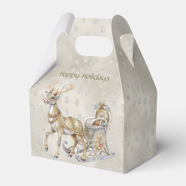 Ballotins Boîte cadeau de vacances Reindeer Sleigh (Verso)